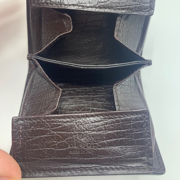 ADORABLE Vintage Gucci Coin Case GG canvas and Leather - Picture 3 of 5